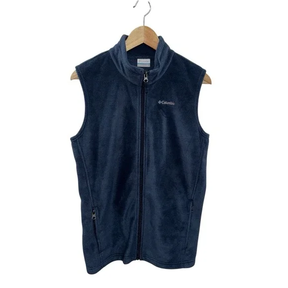 Columbia Boys' XL 18/20 Steens Mountain Fleece Vest Navy Blue Full Zip Outdoors - Picture 3 of 12
